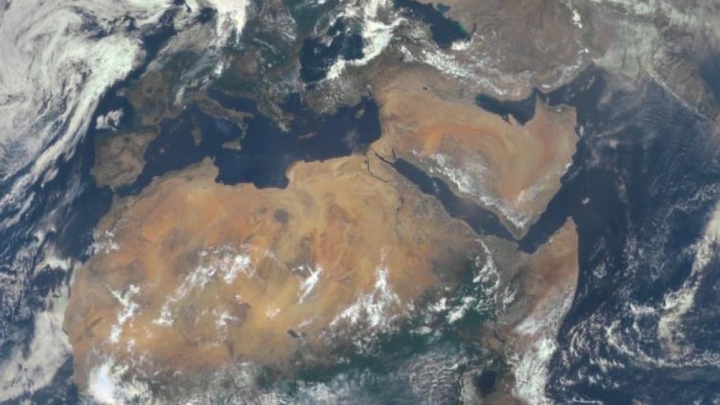 Earth photo partly focused on the MENA region