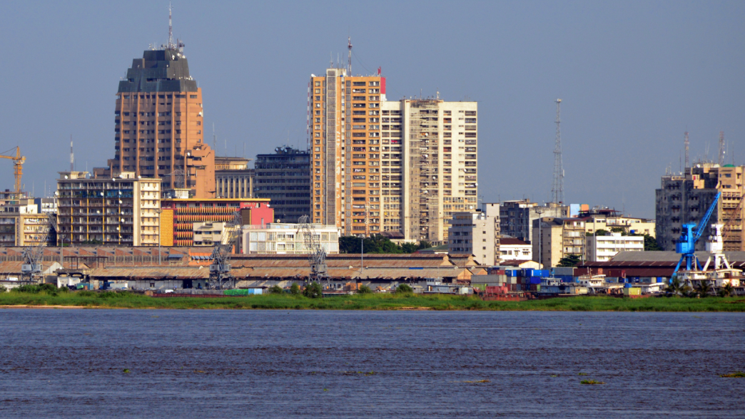 Kinshasa central business district skyline, DRC