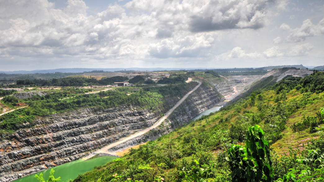 Open pit gold mine in Ghana