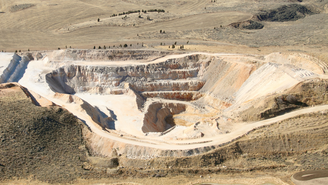 Open pit phosphate mine