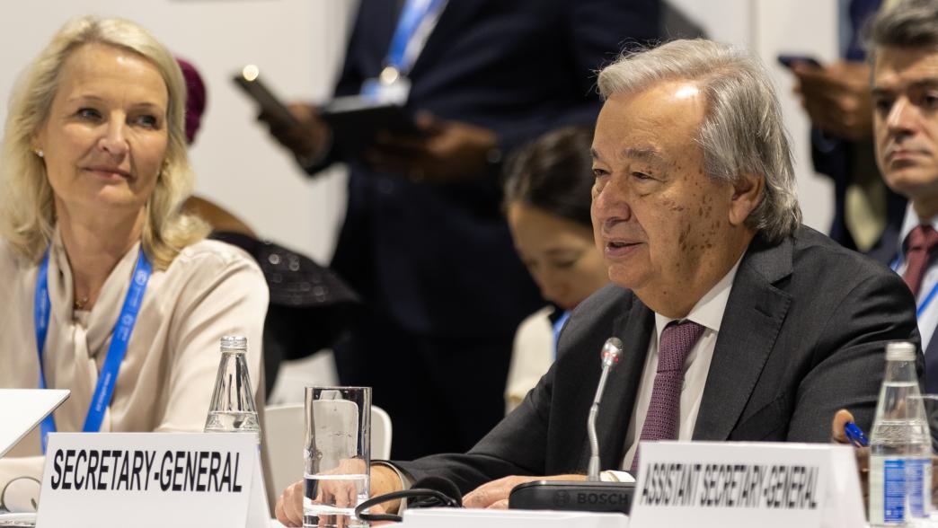 UN Secretary-General Antonio Guterres speaks at COP29
