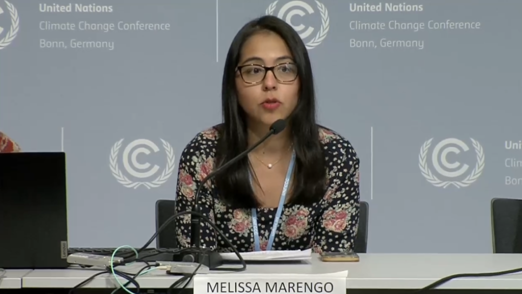 Melissa at the Bonn 2025 press briefing