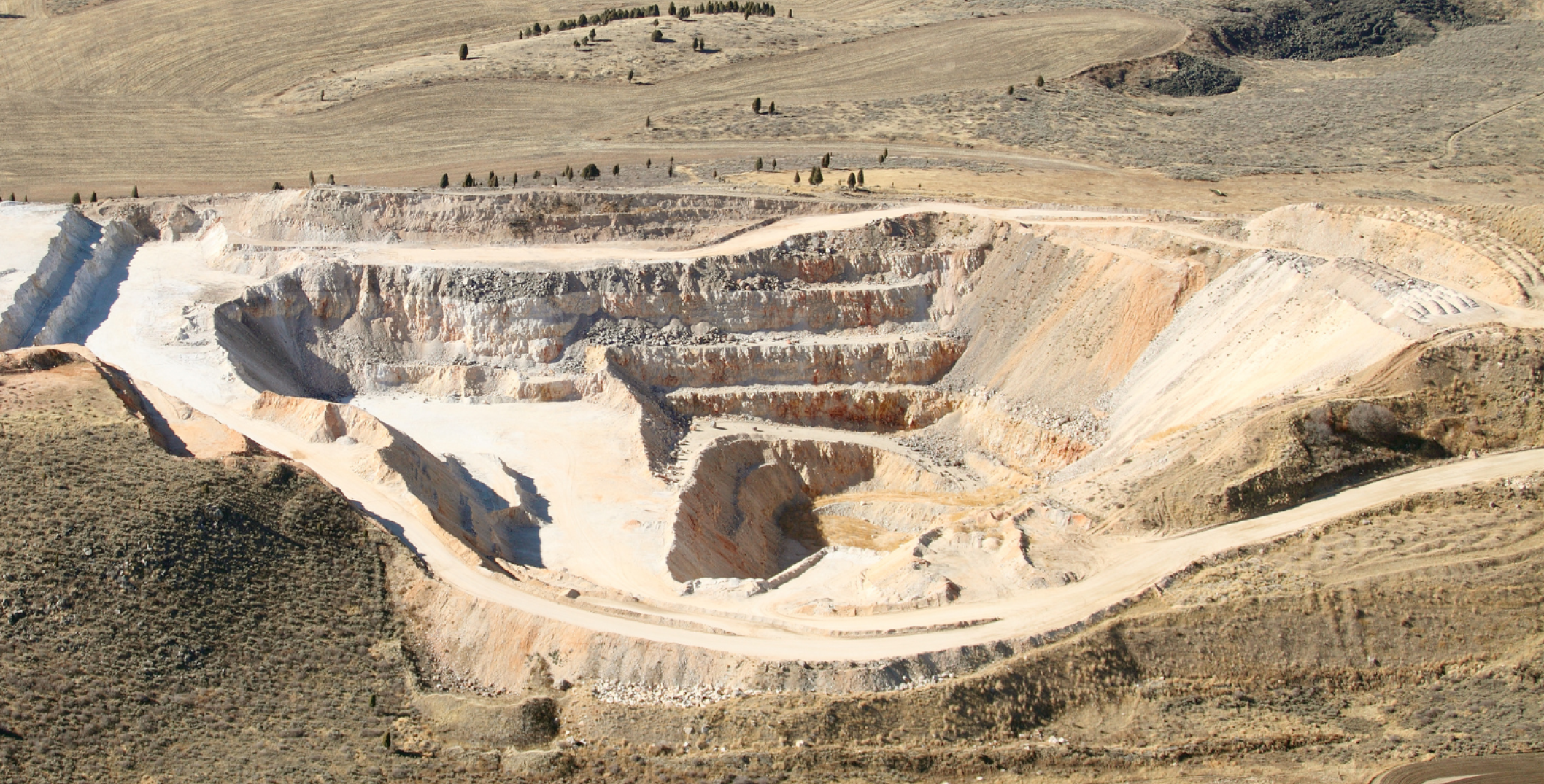 Open pit phosphate mine