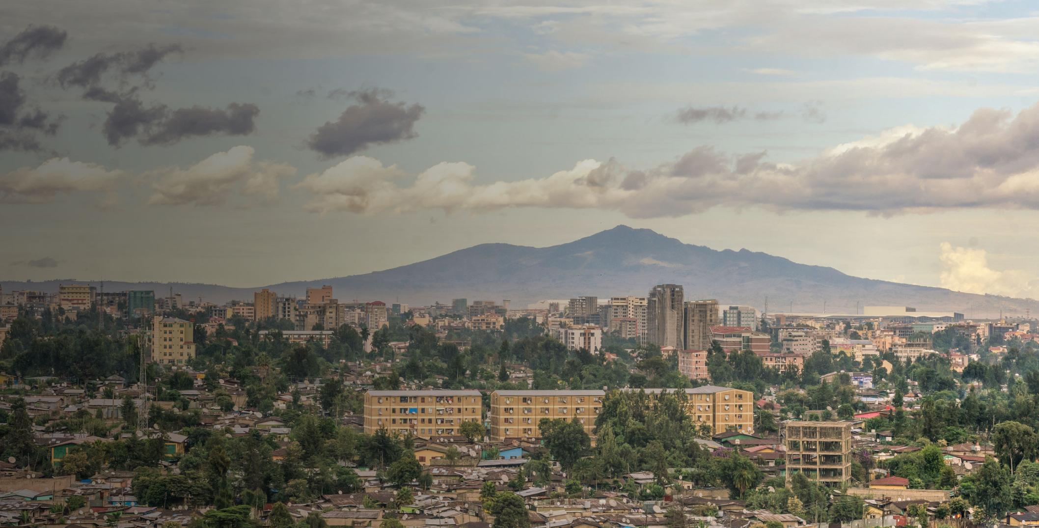 A view of Addis Ababa from the air