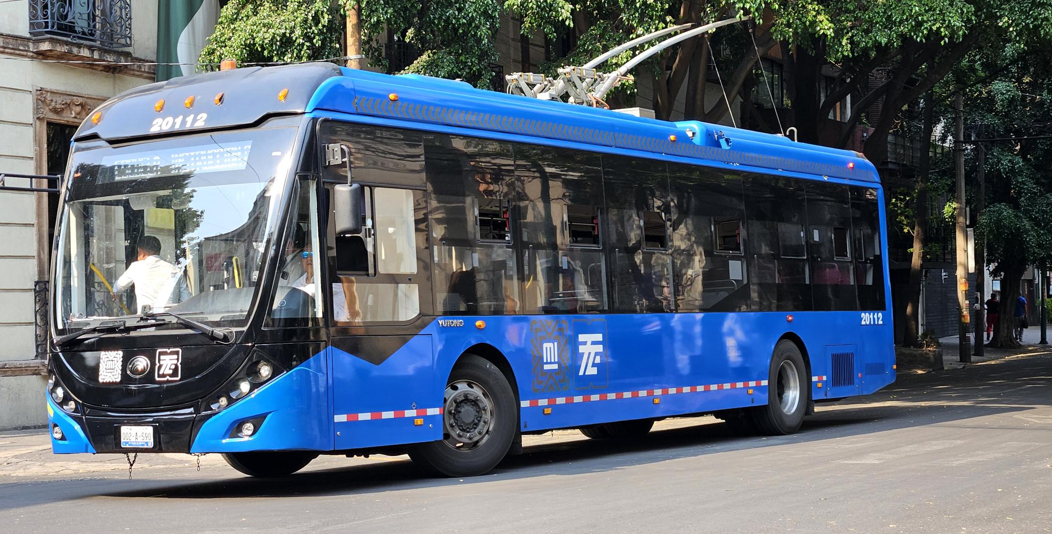Green-powered bus in Mexico City