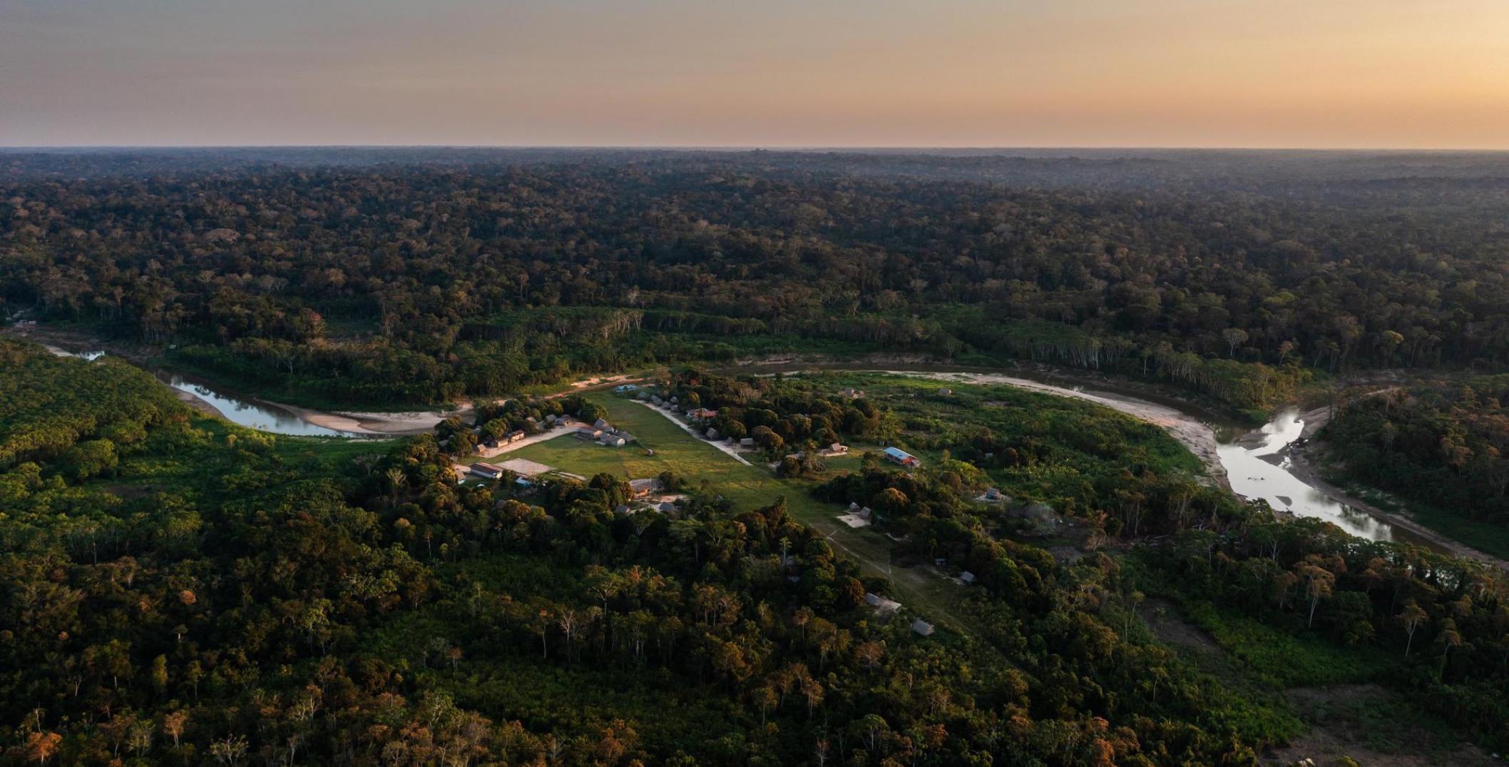 View over the Amazon in Peru