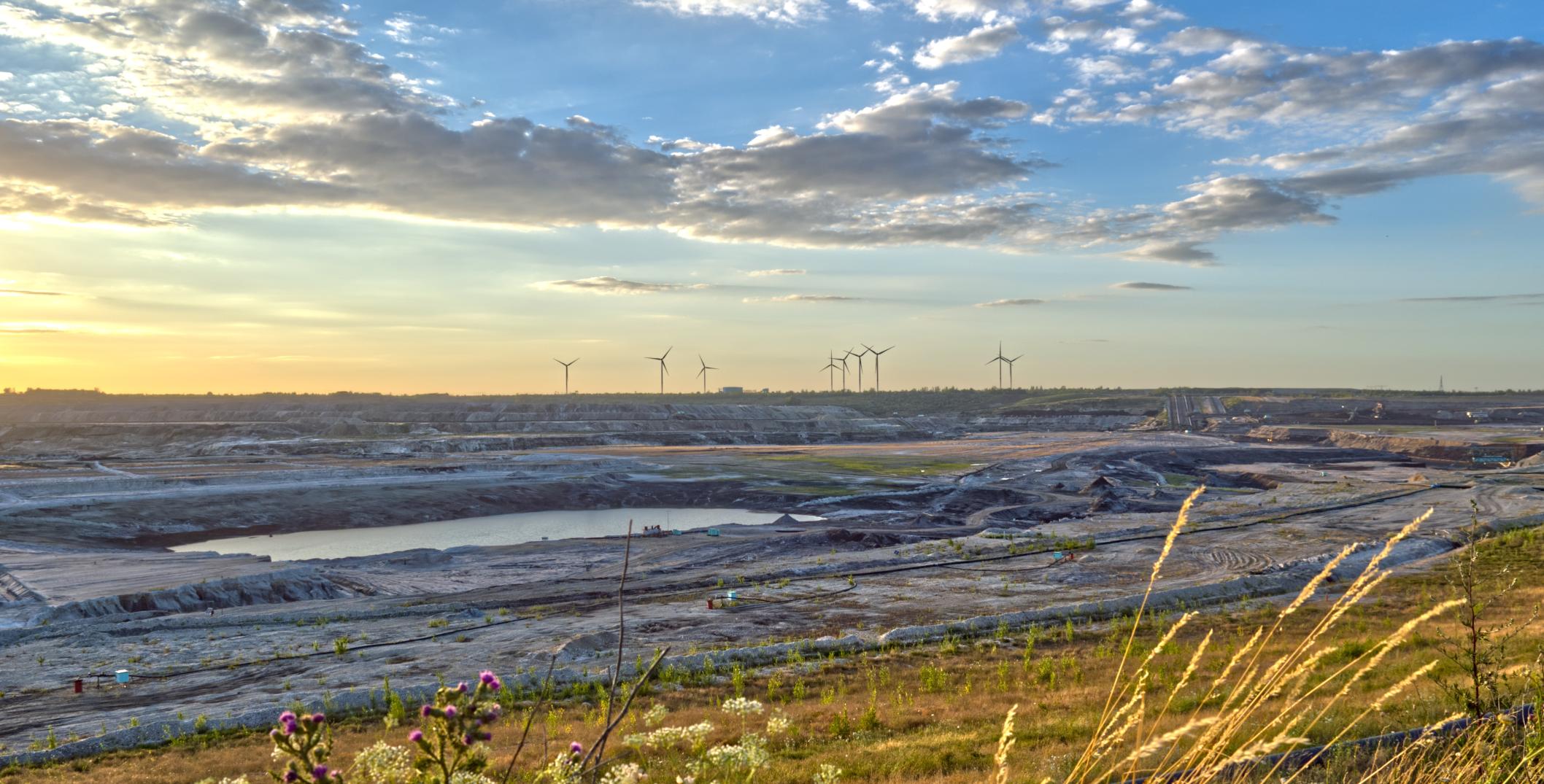 View of opencast mining