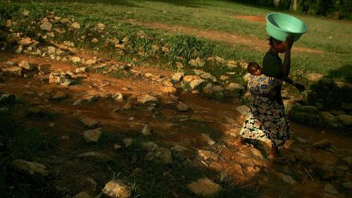 Lack of roads in DRC mining community