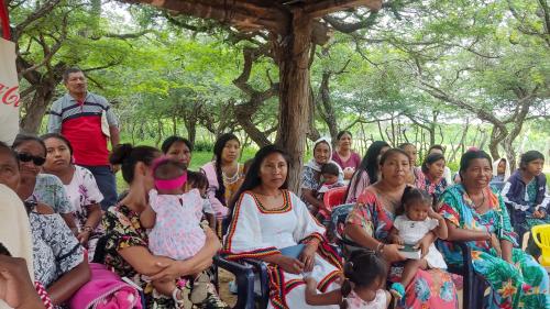 Community meeting in Colombia