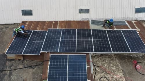 Solar panels installation 