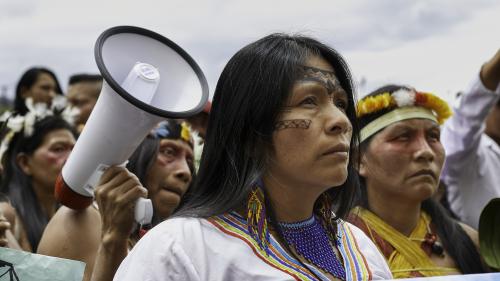 Indigenous Peoples protesting