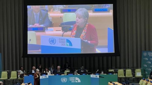 Alicia Bárcena participa en la Semana del Clima 2025 en Nueva York