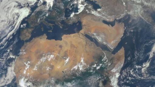 Earth photo partly focused on the MENA region