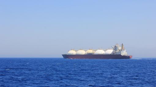 Gas tanker in the sea, Egypt