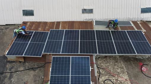 Solar panels installation 