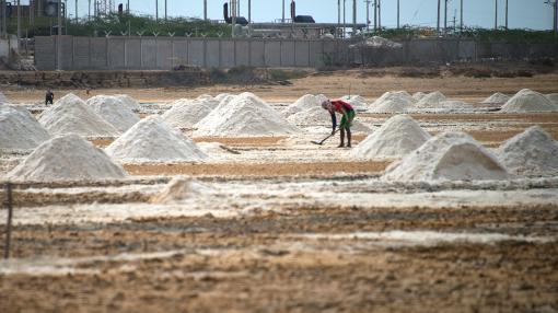 Salt mining in Colombia