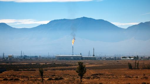 Gas flaring in Iran