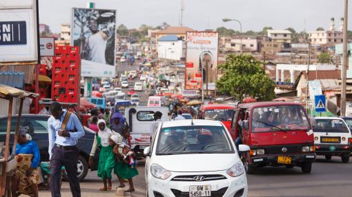 Accra traffic busy roads
