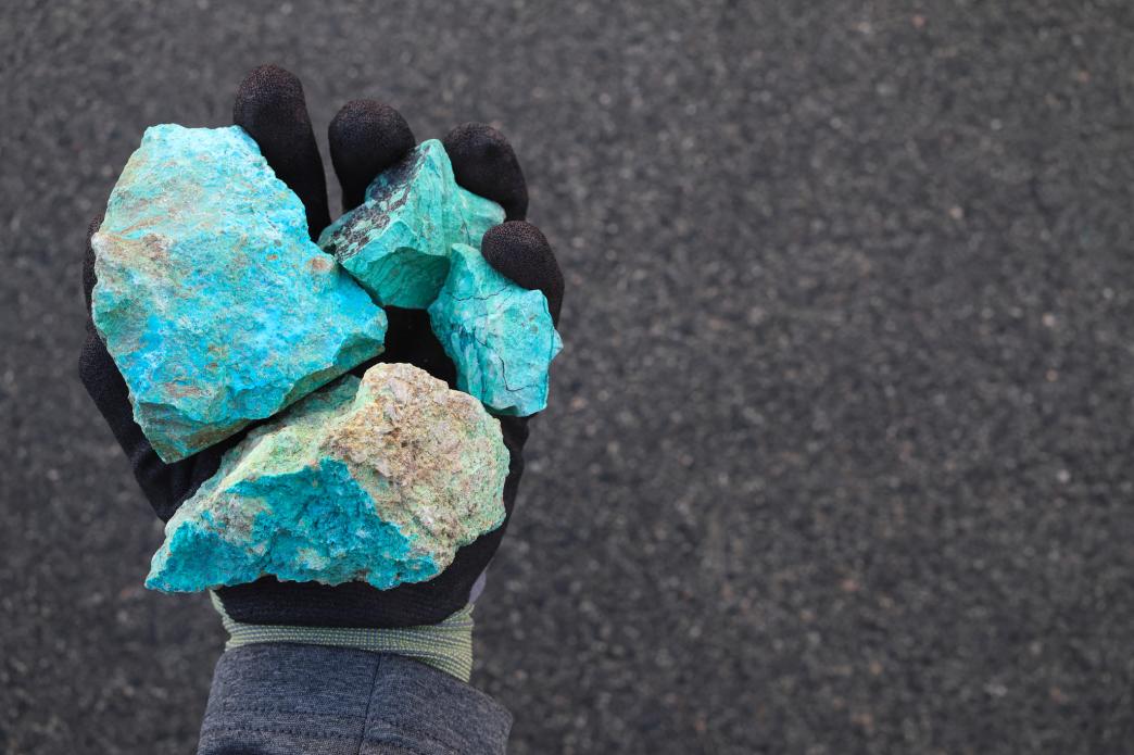 Hand holding cobalt