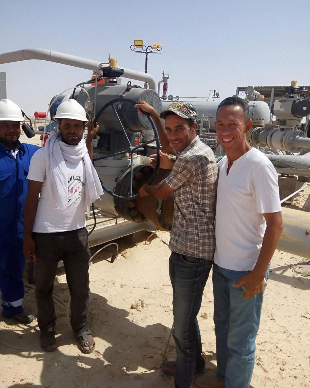 Group of community activists visit a mining site