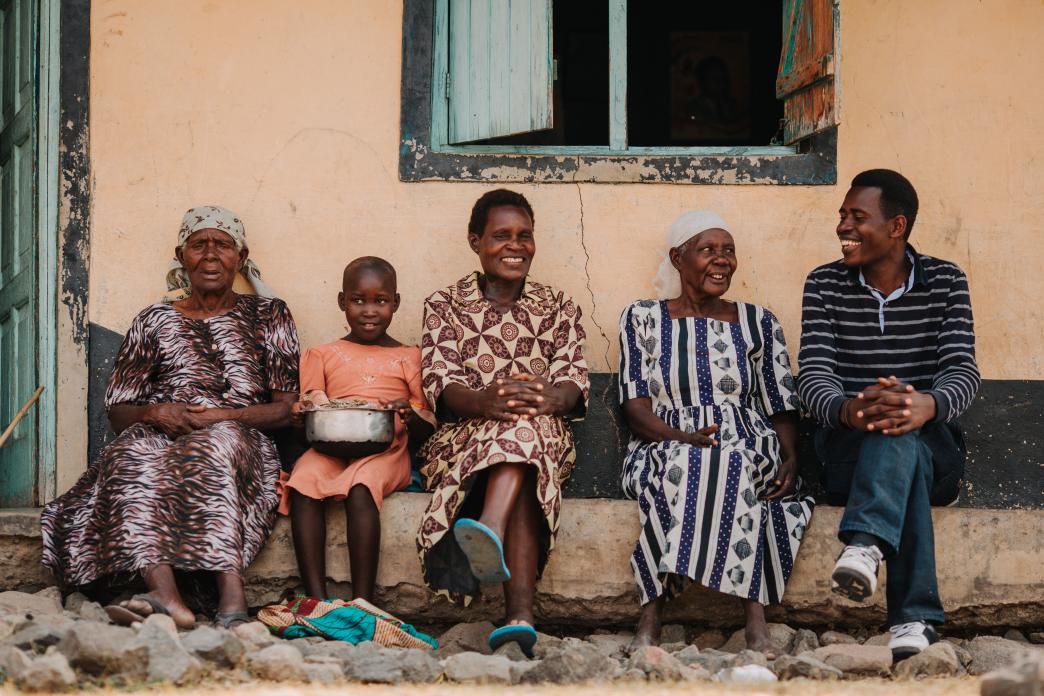 Family smiling