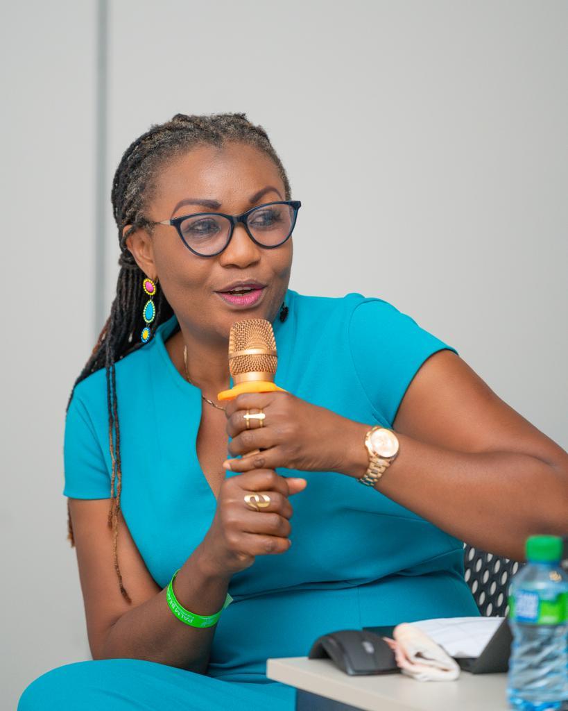 Nafi Quarshie speaking at an event