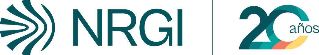 NRGI 20th anniversary marker in Spanish
